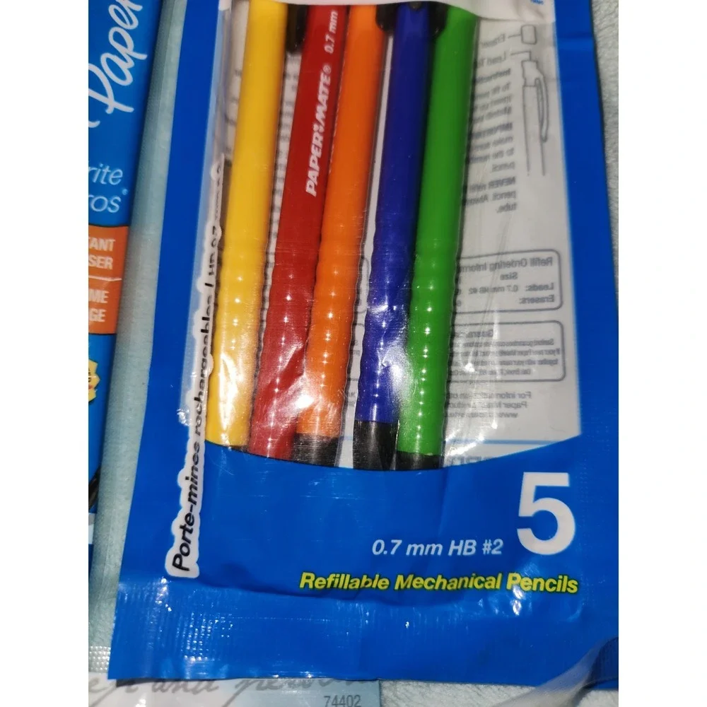 Lot of 9 Paper Mate Write Bros Pack Of 5 Mechanical Pencils 0.7 mm,#2 (45 total)
